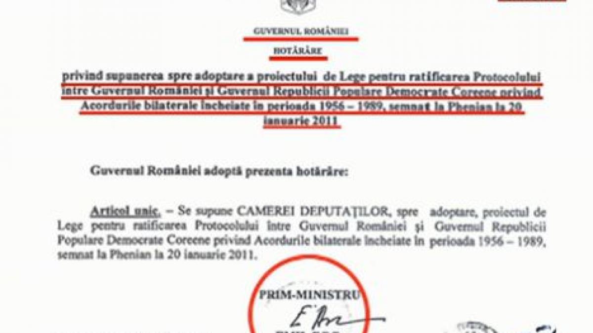 Dictatura coreeană se vrea în România: Guvernul condus de Boc a semnat un acord cu un stat terorist