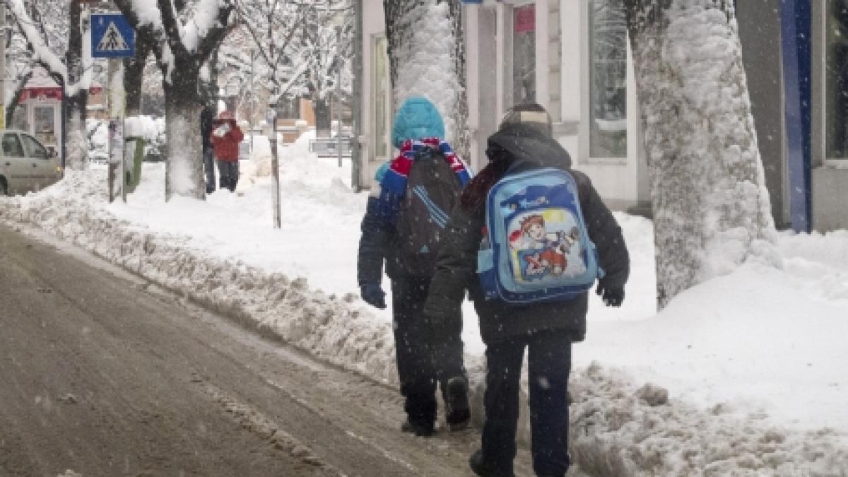 Botoşani. Toate unităţile şcolare vor fi închise luni, din cauza condiţiilor meteo