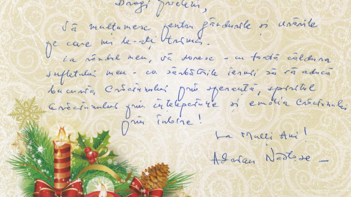 Mesaj de după gratii din partea lui Adrian Năstase: &quot;În grupul de colindători ce vă vor vizita, mă voi afla şi eu&quot;