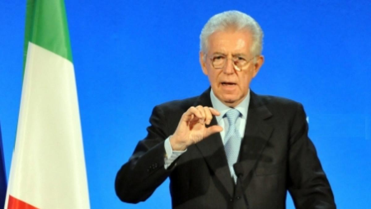 Mario Monti participă la campania electorală şi caută susţinere pentru funcţia de premier