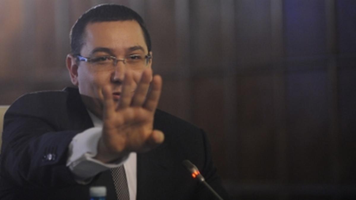 Ponta către Vosganian: Dacă cineva e nemulţumit de structura Guvernului, poate să plece