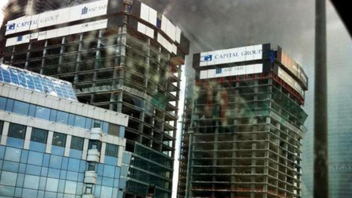 Moscova. Incendiu puternic la un bloc turn din centrul oraşului