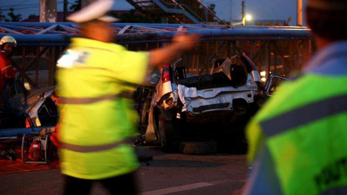 Accident teribil pe autostrada Bucureşti-Piteşti. Un bărbat a murit