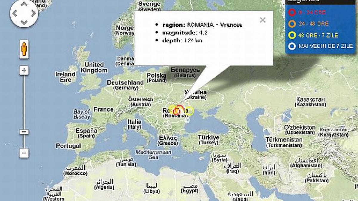 Cutremur de 4.2 pe scara Richter cu epicentrul în Buzău. Seismul a avut loc la ora 1:10