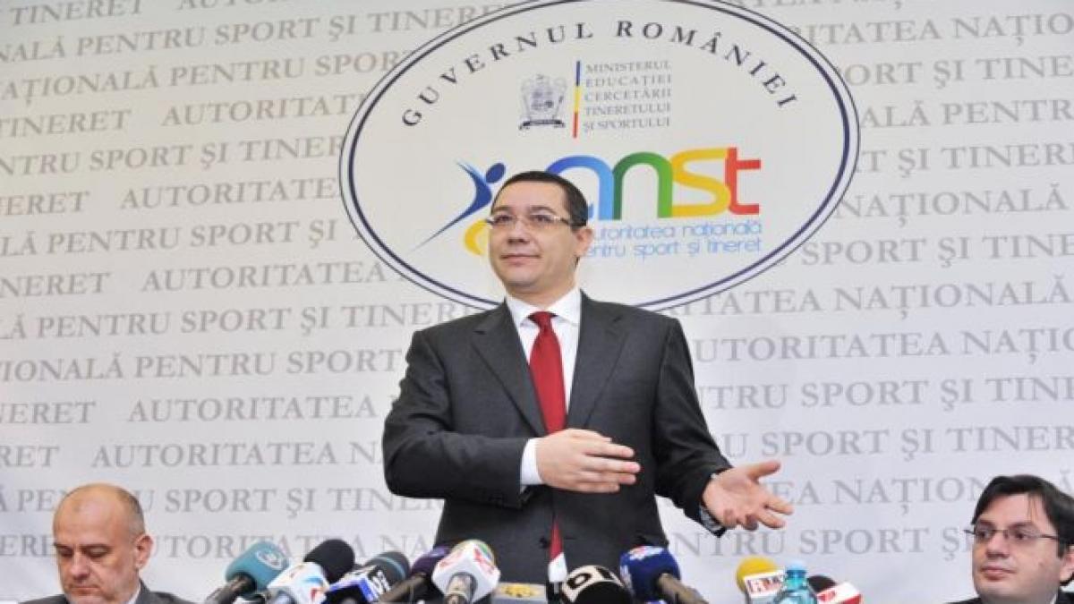 Victor Ponta cere urgentarea elaborării unui pachet legislativ pentru susţinerea sportului românesc