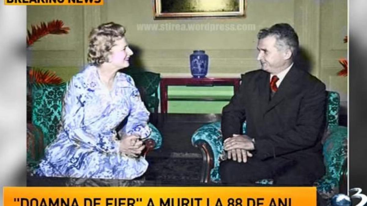 Margaret Thatcher, la prima vizită în România. Vezi întâlnirea dintre &quot;doamna de fier&quot; şi Ceauşescu