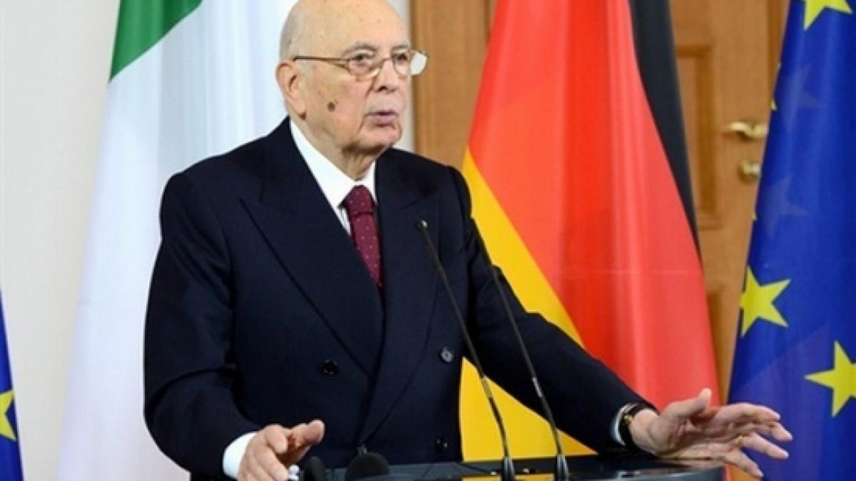 Preşedintele reales al Italiei, Giorgio Napolitano, subliniază &quot;situaţia dificilă&quot; a ţării