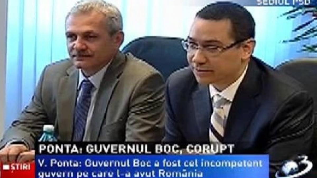 Ponta: The Boc Government has been the most incompetent government Romania has ever had