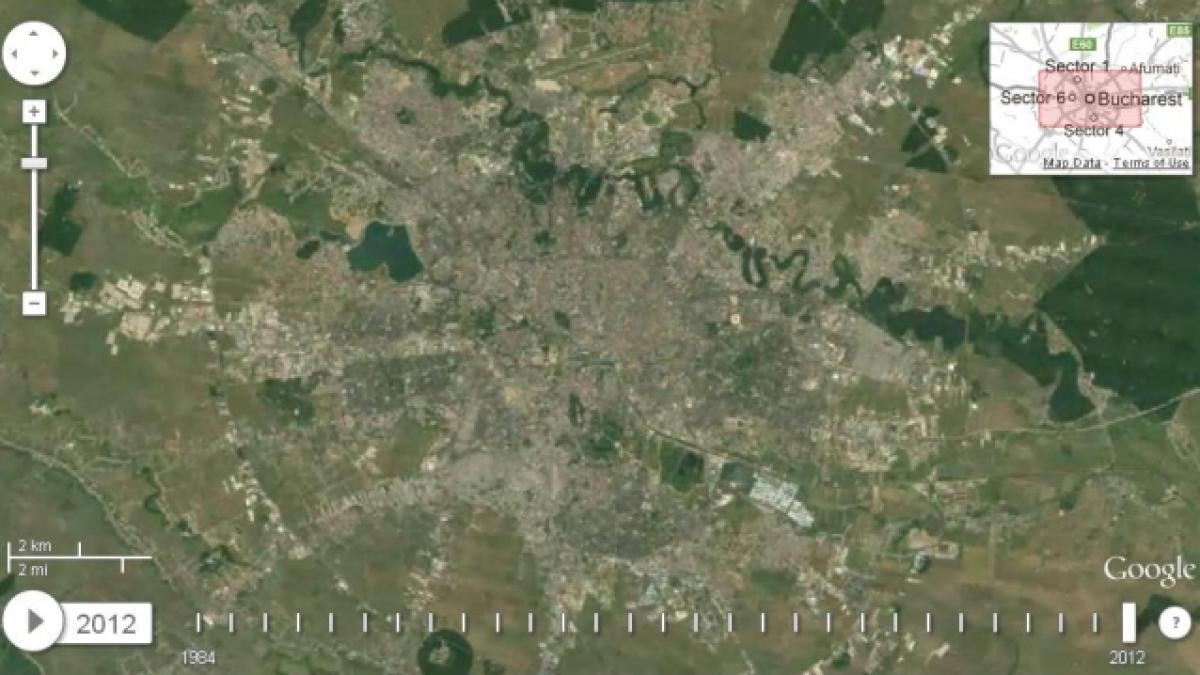 TimeLapse, cel mai nou proiect al Google şi NASA, pentru vizualizarea evoluţiei unor zone de pe Glob