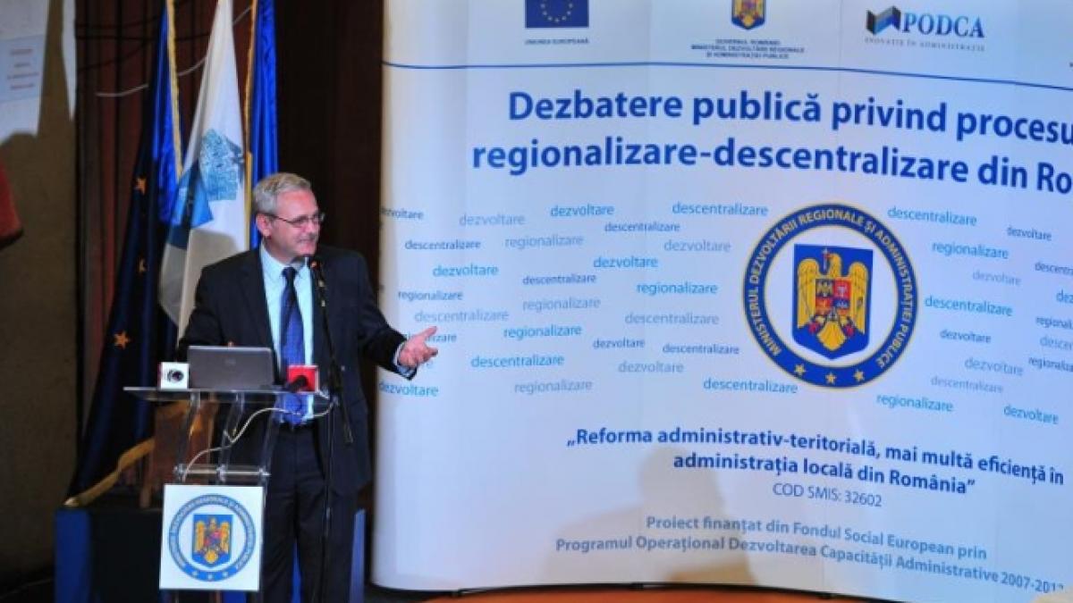 Dragnea: Reorganizarea teritorială vizează dezvoltarea echilibrată, să nu ajungem într-o ţară de &quot;prinţi şi cerşetori&quot;