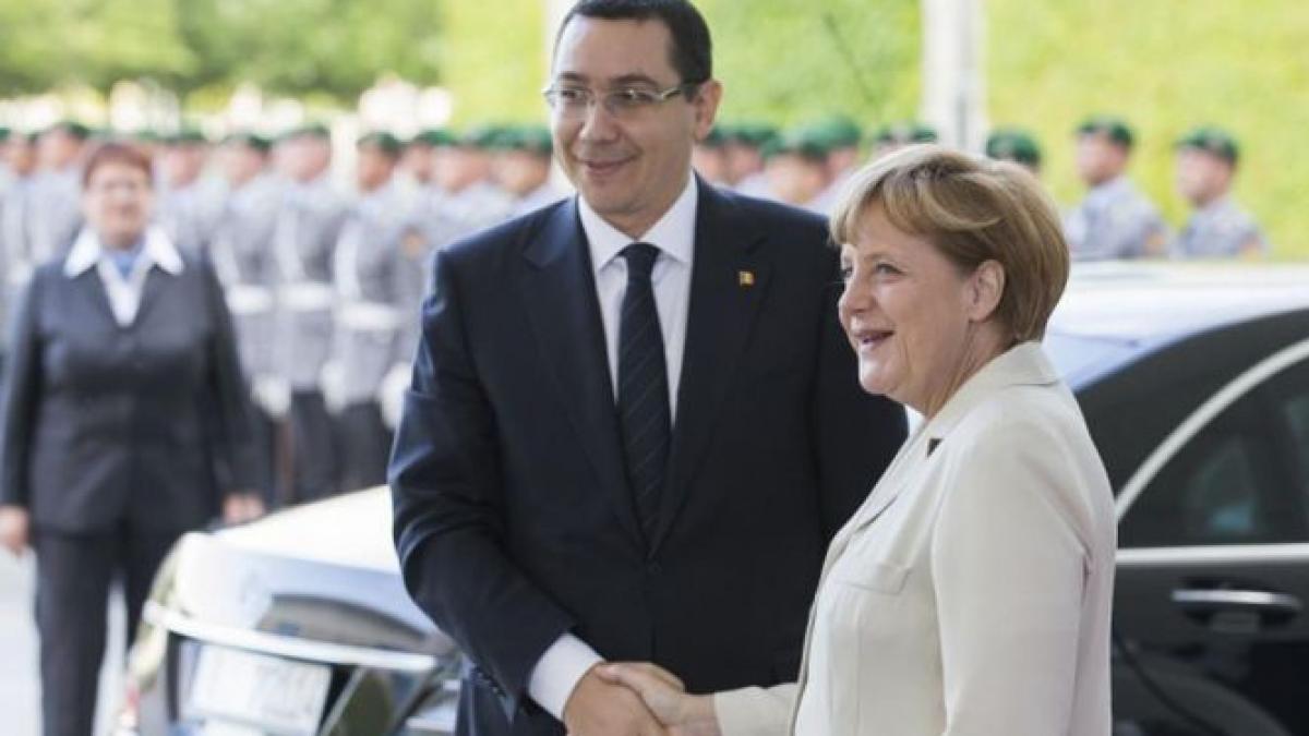 Victor Ponta, faţă în faţă cu Angela Merkel.  Cancelarul german: Germania doreşte să fie partener al României