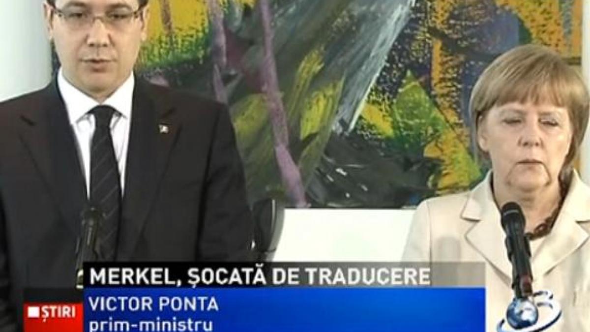 Întâlnirea lui Victor Ponta cu Angela Merkel se putea încheia prost, din cauza unei erori de traducere