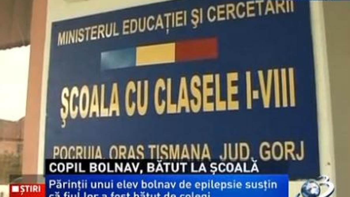 Gorj: Un băiat de 12 ani bolnav de epilepsie, bătut de colegi la ora de sport