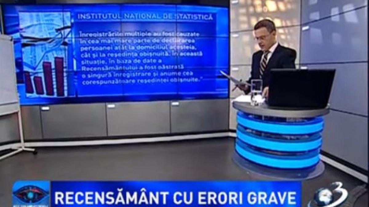 Recensământul din 2011 are erori grave. Sute de mii de coduri numerice personale au fost introduse greşit 