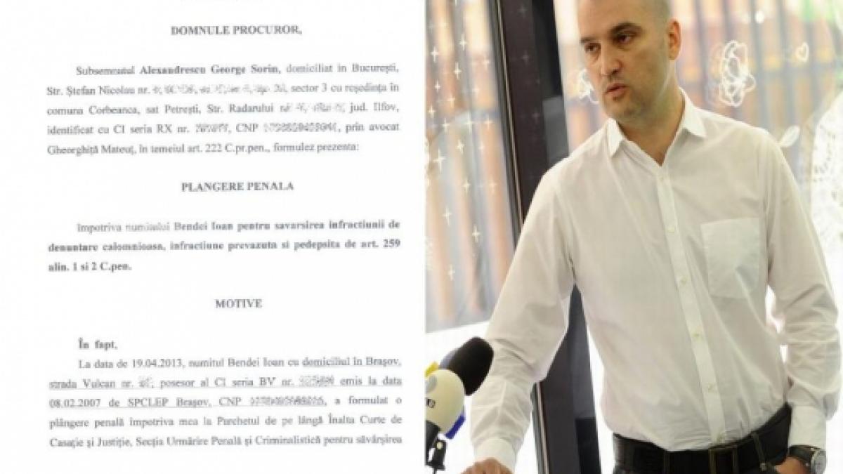 Plângere penală formulată de Sorin Alexandrescu împotriva administratorului RCS&amp;RDS. Denunţul calomnios se pedepseşte cu închisoare până la 3 ani