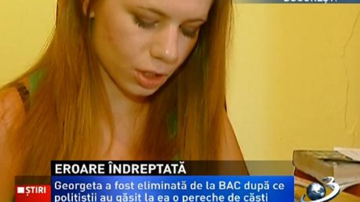 Eroare îndreptată: Eleva eliminată nedrept de la BAC se pregăteşte să dea examenul în această sesiune