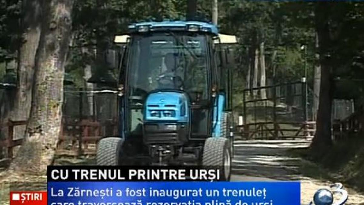 La Zărneşti a fost inaugurat un trenuleţ care traversează rezervaţia de urşi