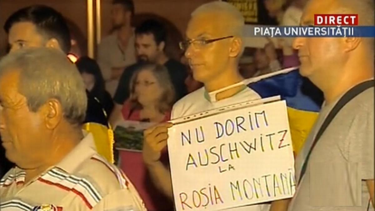 A cincea zi consecutivă de proteste faţă de exploatarea de la Roşia Montană