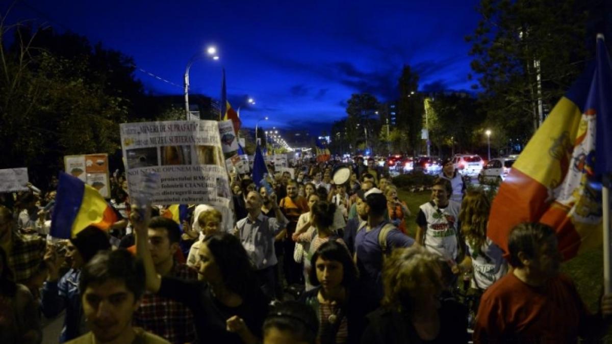 A 17-a zi consecutivă de proteste faţă de proiectul Roşia Montană