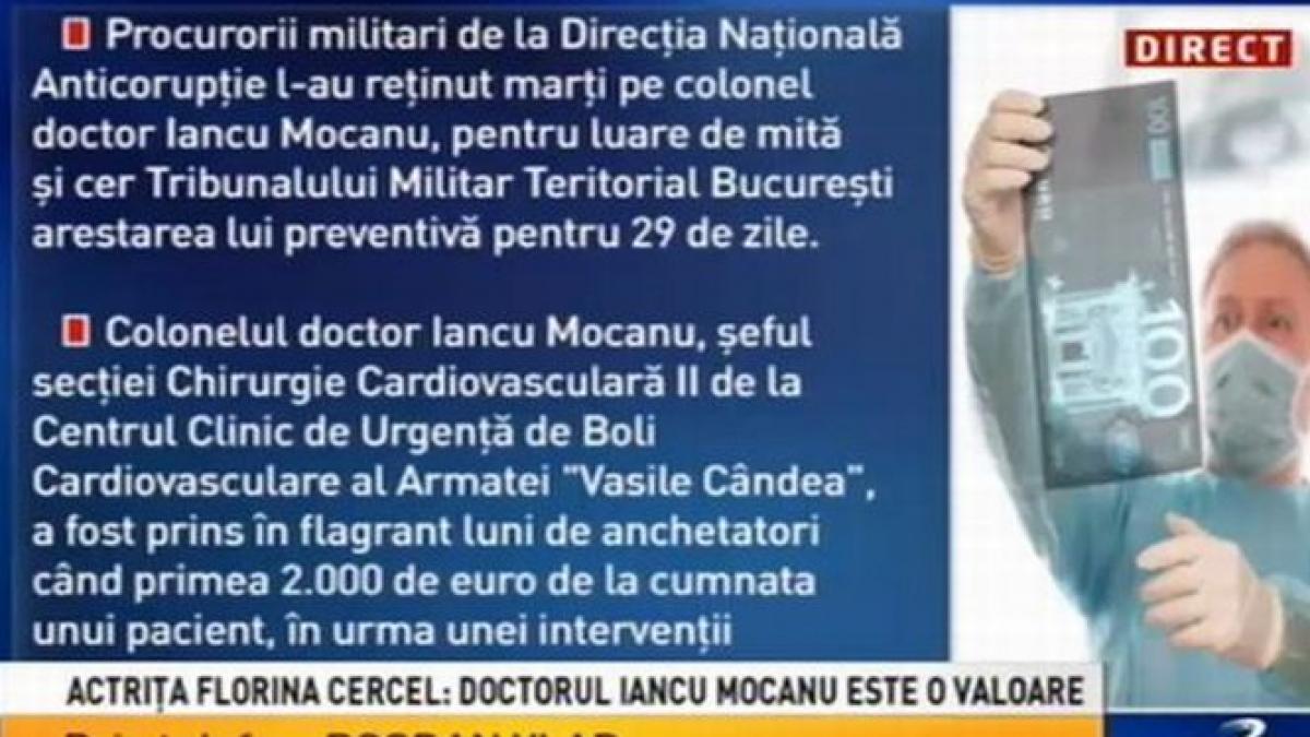 Avocatul medicului Iancu Mocanu: Mi se pare incorect că DNA a mers pe teza că domnul doctor ar fi condiţionat actul medical