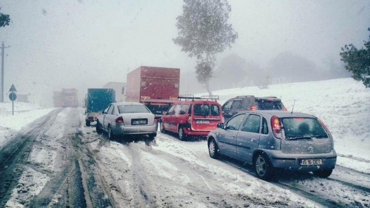 Cod Galben de NINSOARE în nouă judeţe din ţară. Două drumuri naţionale, blocate de zăpadă. Iată cum se circulă în Pasul Oituz