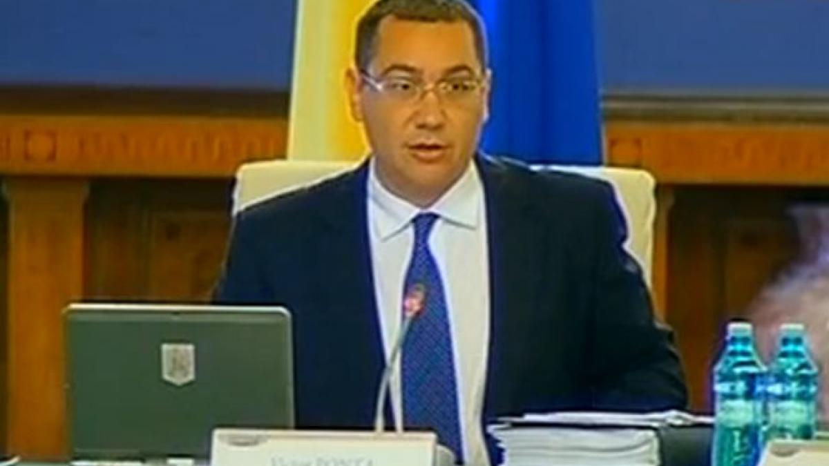 Premierul Ponta: Guvernul are probleme cu încasările la buget