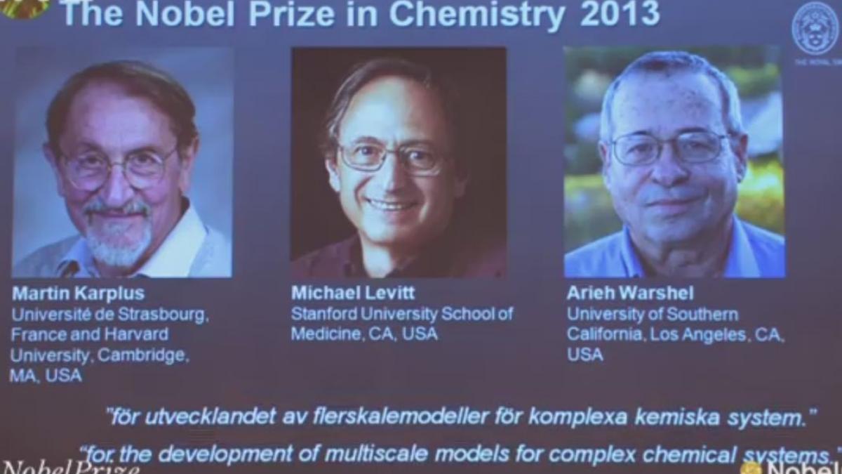 Premiul Nobel pentru Chimie 2013 le-a fost acordat cercetătorilor Martin Karplus, Michael Levitt şi Arieh Warshel