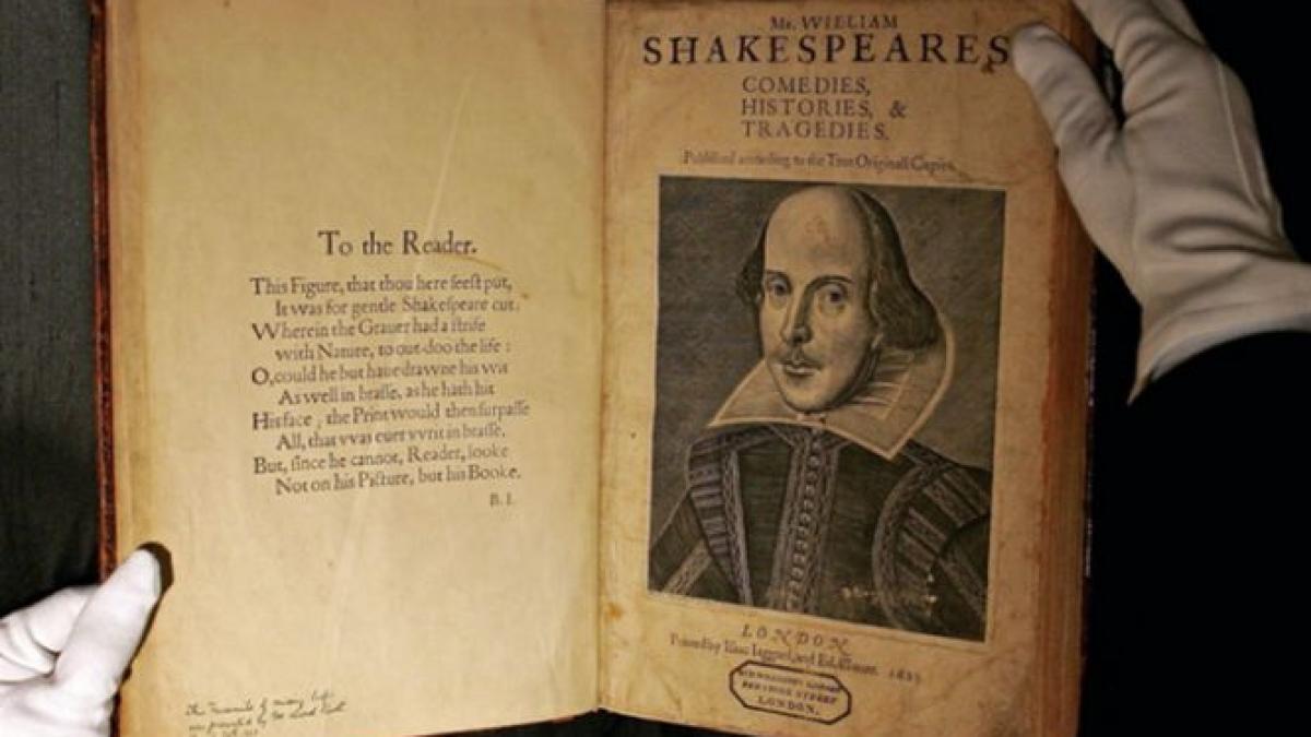 Mii de cărţi şi manuscrise originale ale lui William Shakespeare, accesibile pe internet începând din noiembrie