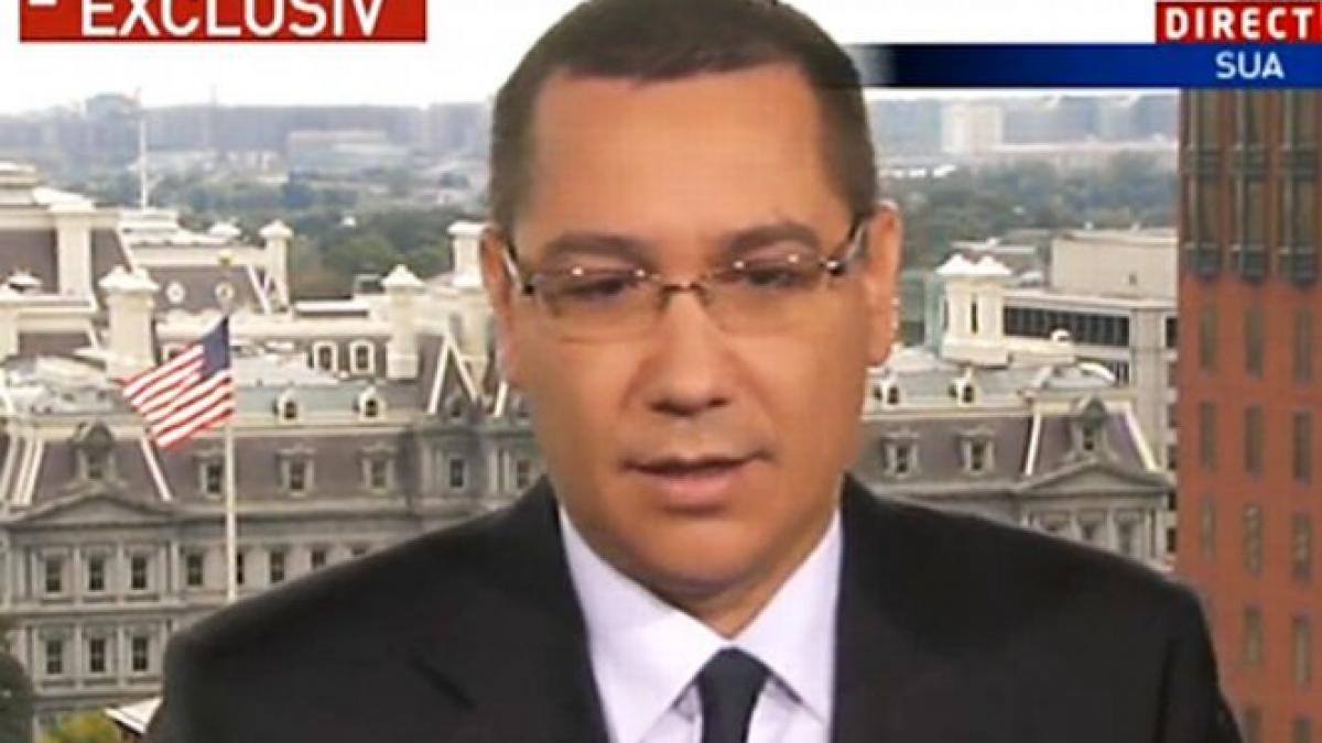 Interviu la Washington cu Victor Ponta. &quot;Ca să avem bani de şcoli, de spitale, de salarii, trebuie să avem o economie care se dezvoltă&quot;