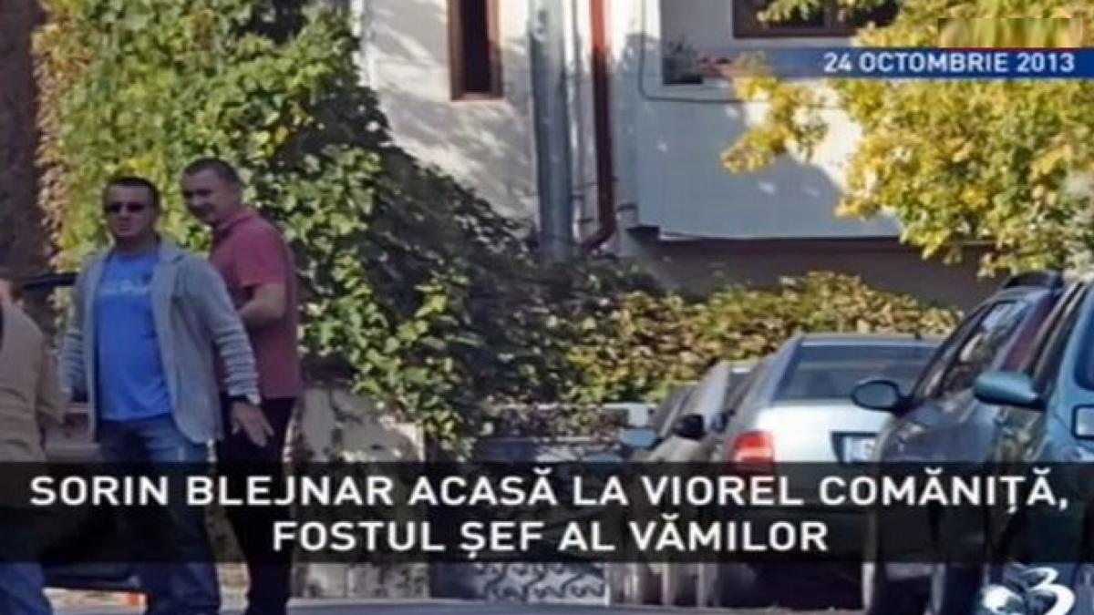 Fostul şef al ANAF, Sorin Blejnar, surprins acasă la fostul şef al Vămilor