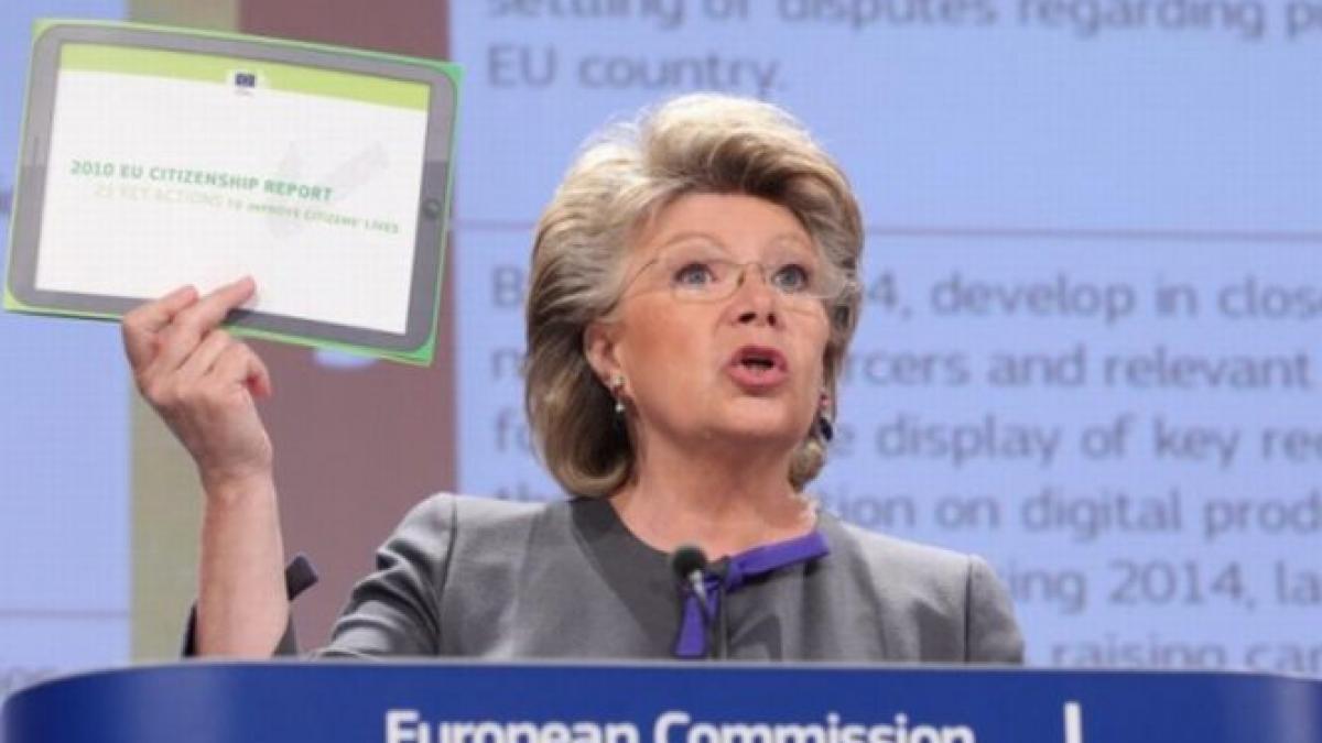 Viviane Reding: România, pe lista statelor UE în care statul de drept este încălcat