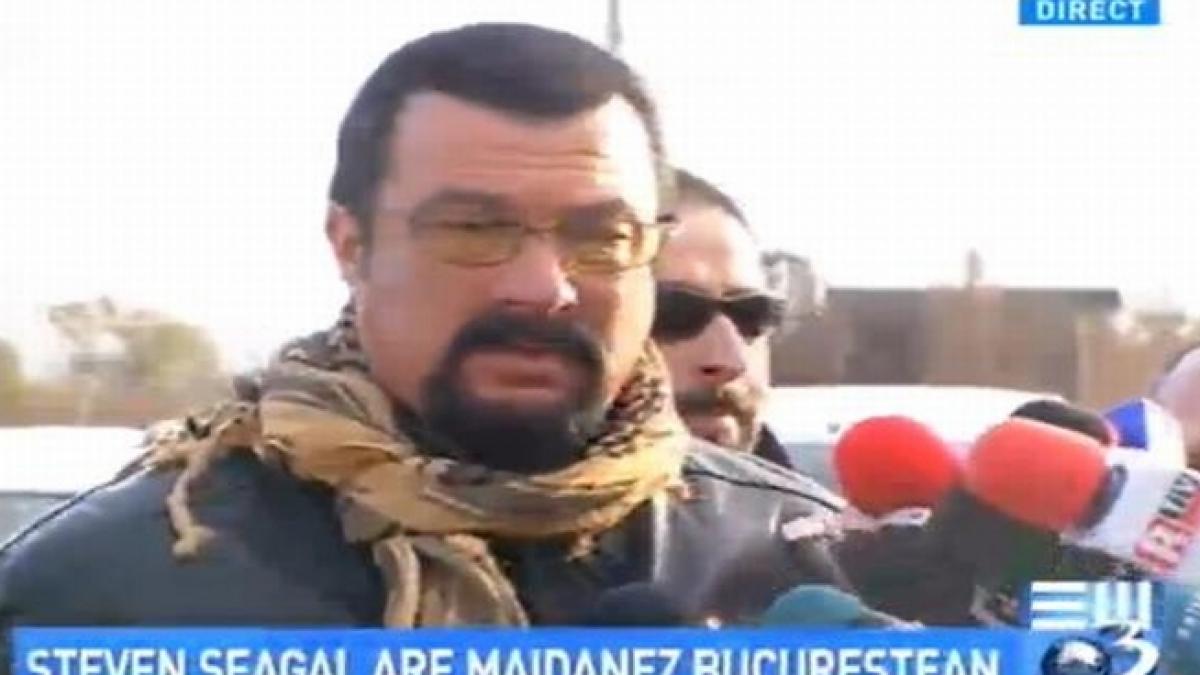 Actorul Steven Seagal A ADOPTAT un câine comunitar din Giurgiu