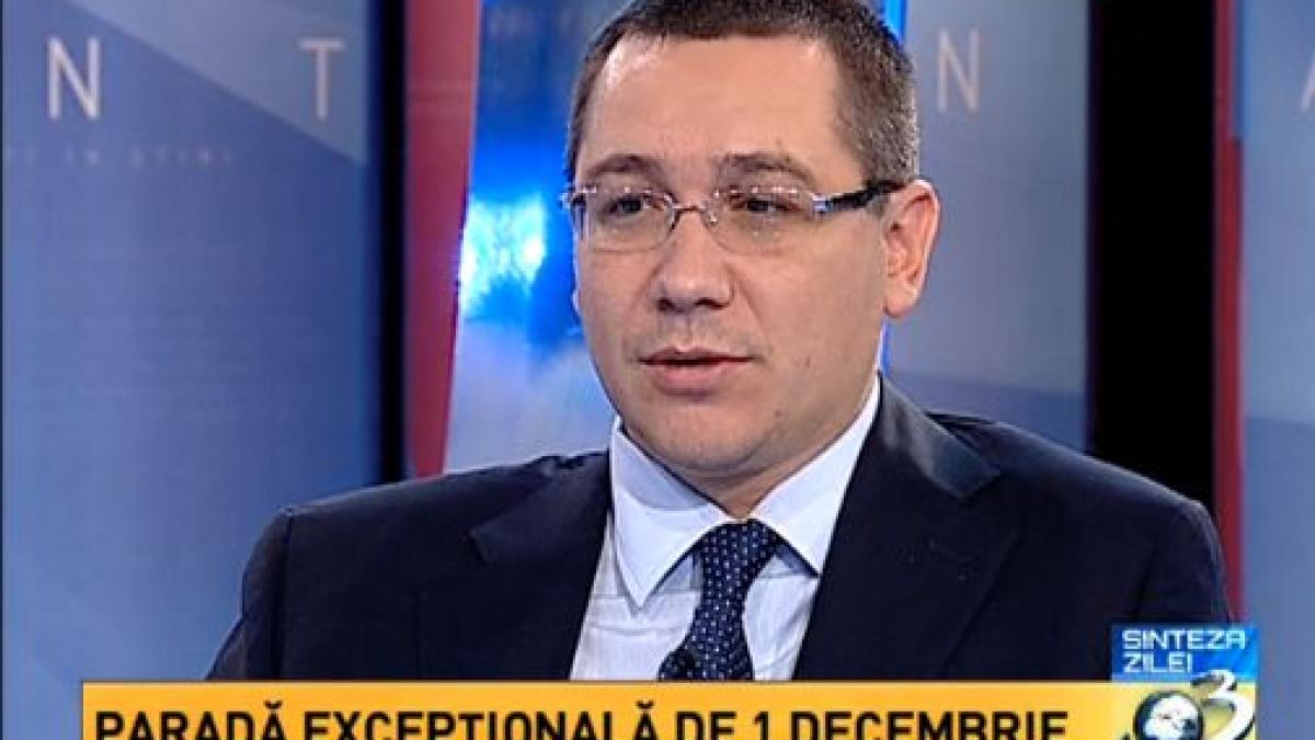 Victor Ponta: Aş vrea să simţim cu toţii că este Ziua Naţională, aş vrea să fie ziua în care suntem cu toţii mândri şi uniţi