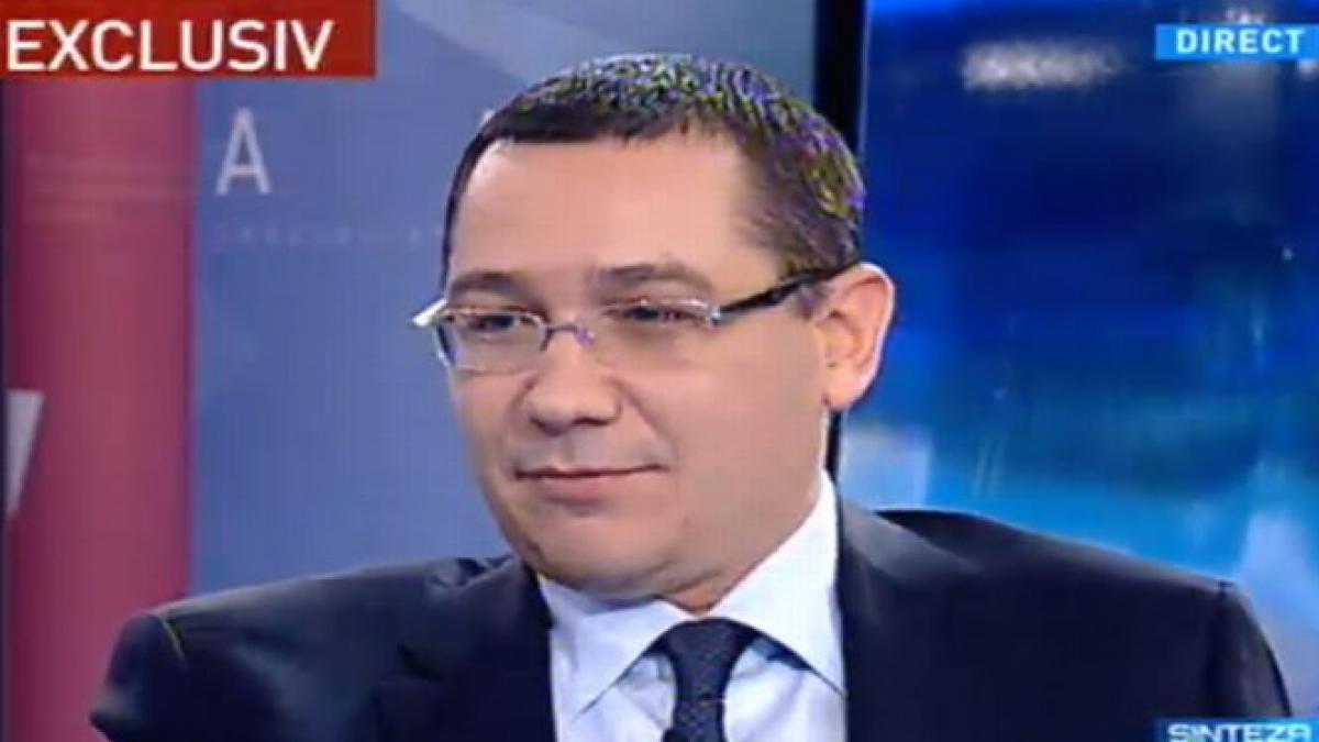 Premierul Ponta, la Sinteza Zilei: Nu cred că Antonescu are o înţelegere cu Băsescu. Vreau să rămânem împreună şi să facem ce am promis 