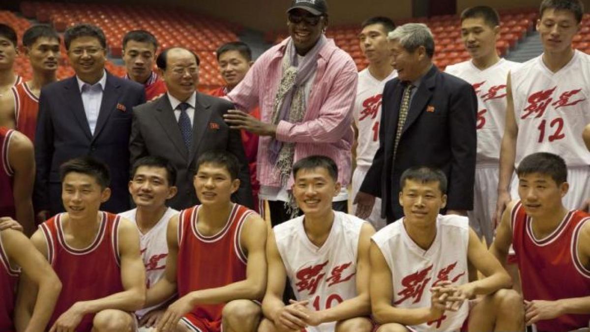 Dennis Rodman a condus primul antrenament în Coreea de Nord