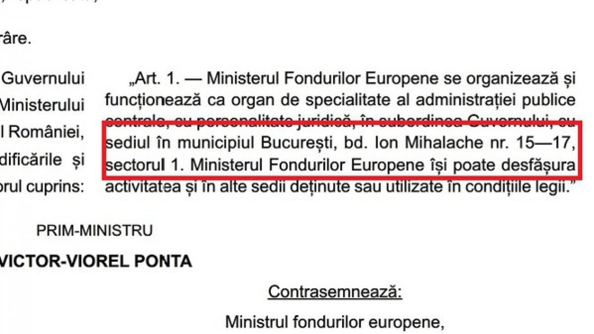 Chirie de lux. Ministerul Fondurilor Europene va plăti 1 MILION de euro pe an pentru noul sediu