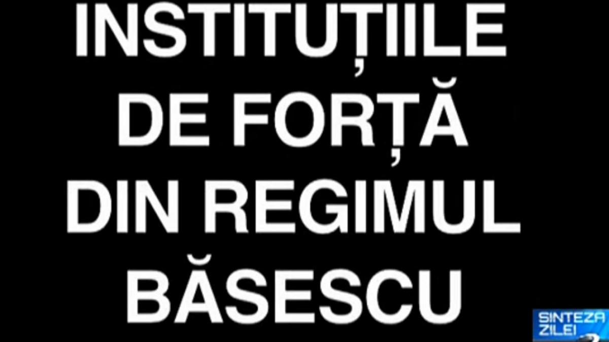 Instituţiile de forţă ale regimului Băsescu. Radu Tudor: „Folosirea forţei implică un efect de intimidare”