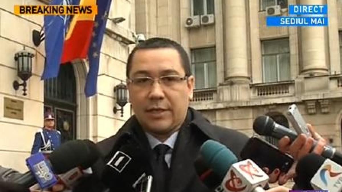 Ponta: Intervenţia de luni a fost un eşec, deci e o lecţie din care trebuie să învăţăm