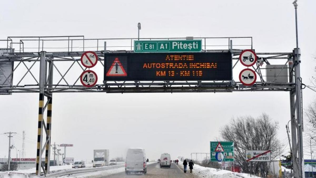 UPDATE. Circulaţia pe autostrada A1 A FOST REDESCHISĂ