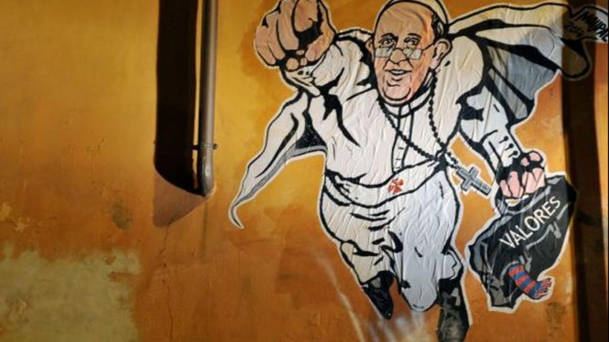 Graffiti-ul devenit celebru în întreaga Italie. Faceţi cunoştinţă cu SuperPAPA