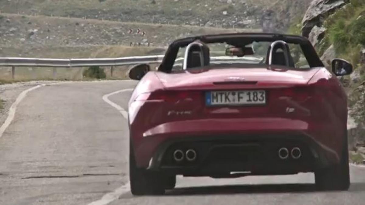 Cel mai bun drum din lume? Transalpina bate Transfăgărăşanul. Concluzia britanicilor, după un test drive cu Jaguar F-type