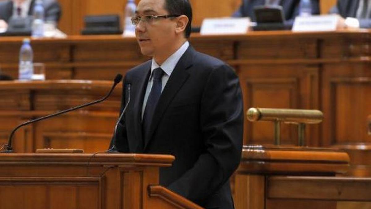 Premierul Ponta, discurs în Parlament: Băsescu trebuie să accepte noul Guvern