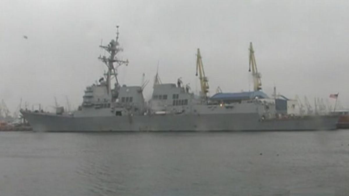 Distrugătorul american USS Truxton, în România. Oficialii americani spun că nava nu are legătură cu situaţia tensionată din Crimeea