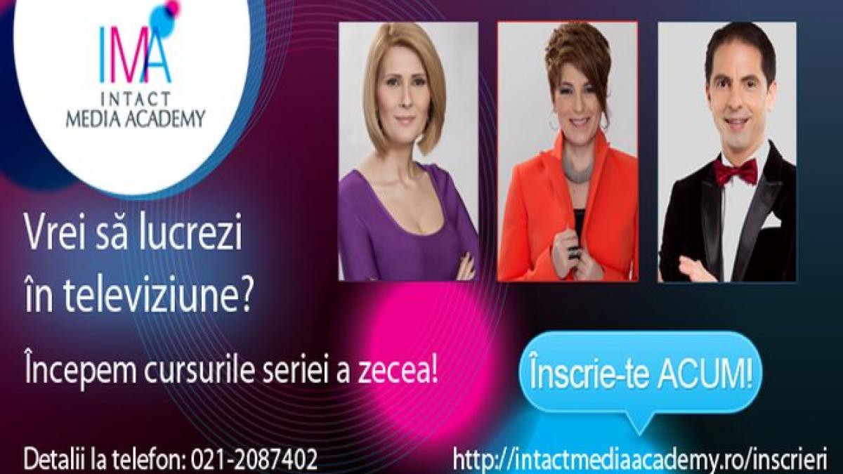 Au început înscrierile pentru cea de-a zecea serie Intact Media Academy