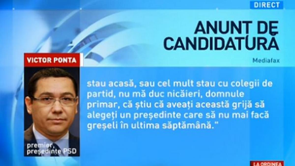 Victor Ponta dă de înţeles că va candida la alegerile prezidenţiale