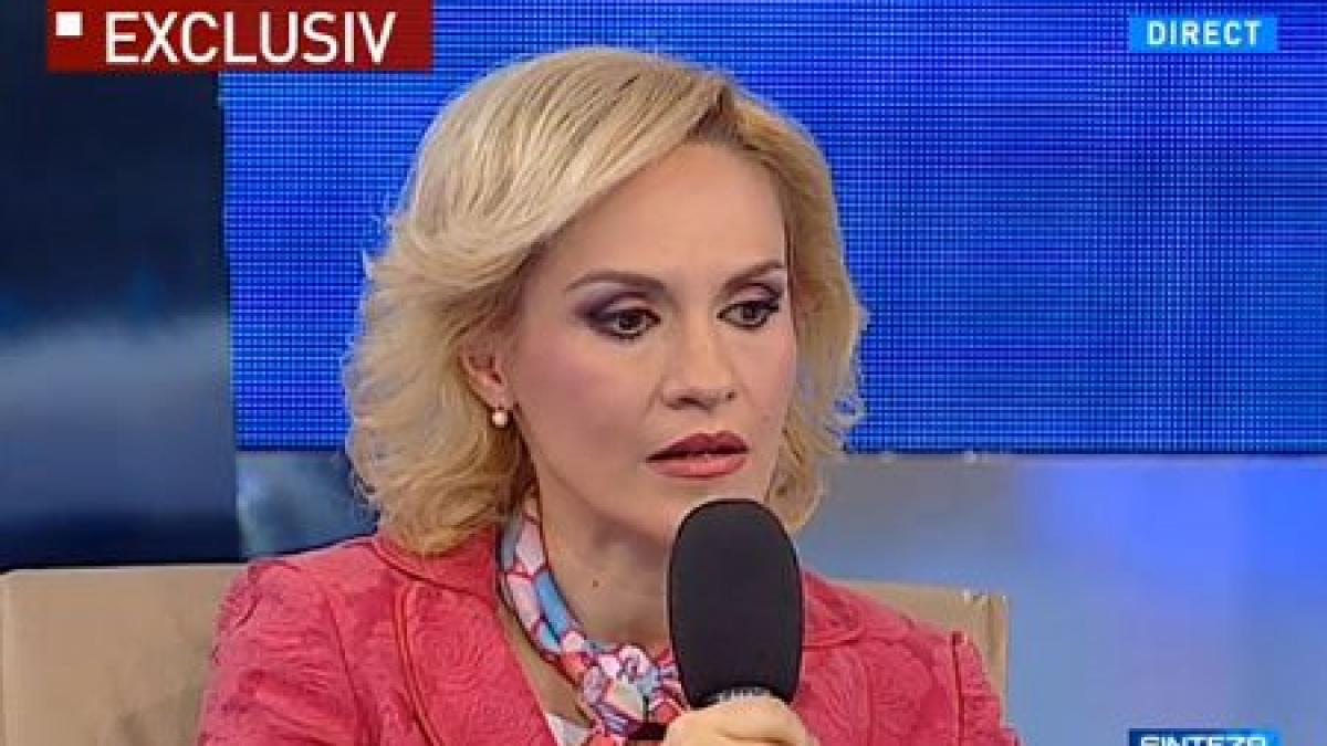 Gabriela Firea, la Sinteza zilei: Preşedintele Băsescu îl ameninţă pe soţul meu ca să mă intimideze pe mine