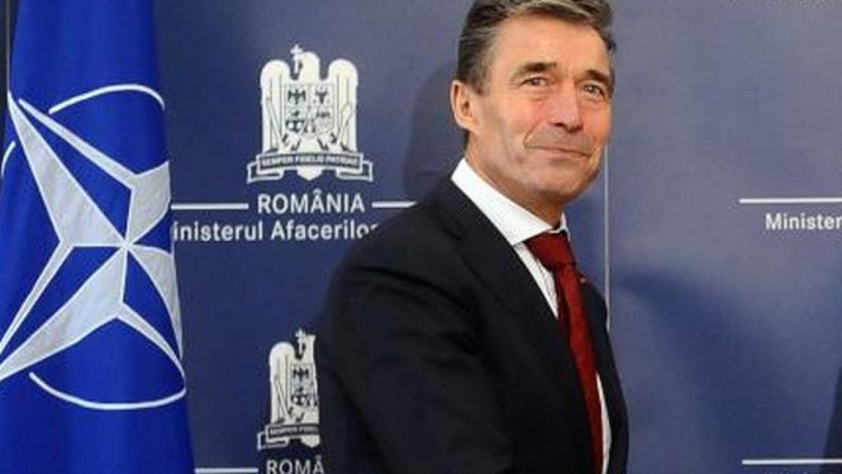 Secretarul general al NATO, la Bucureşti. Anders Fogh Rasmussen: România nu e singură. NATO va face &quot;tot ce este necesar&quot; pentru apărarea aliaţilor