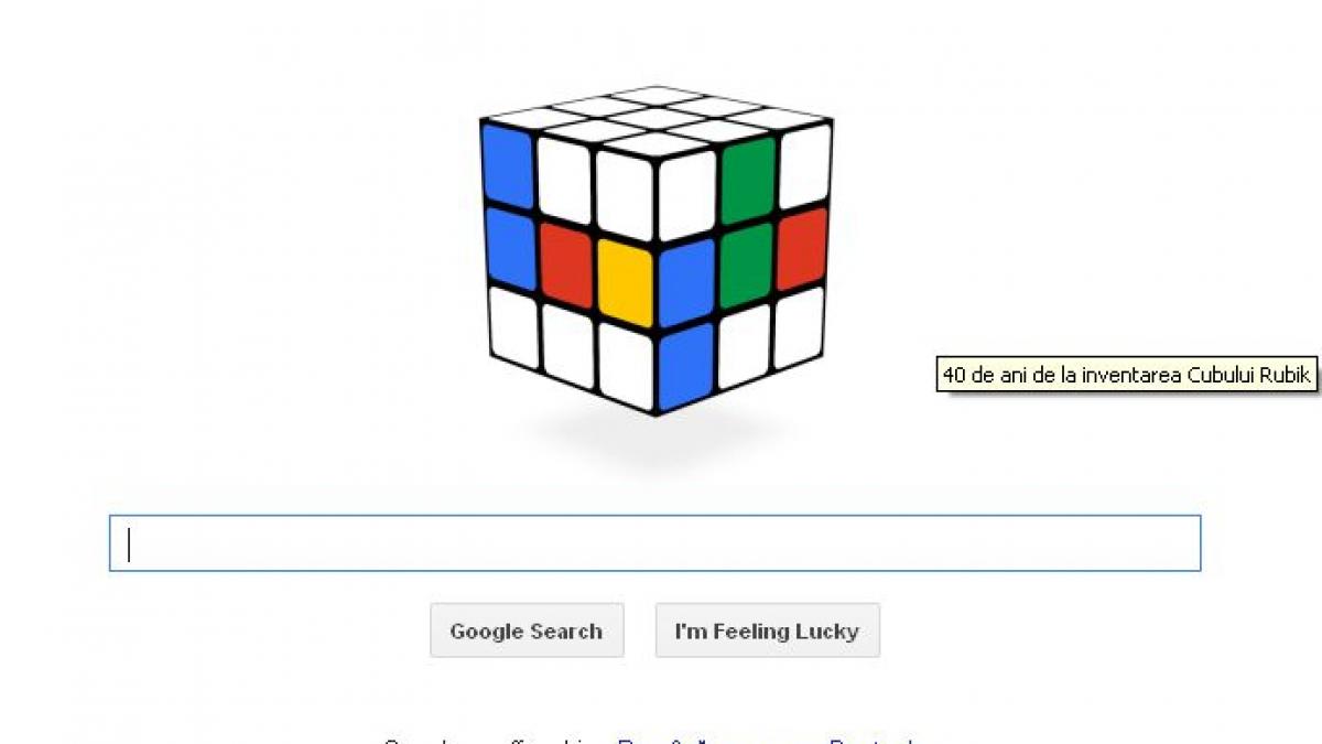 Google marchează împlinirea a 40 de ani de la inventarea cubului Rubik, printr-un logo interactiv