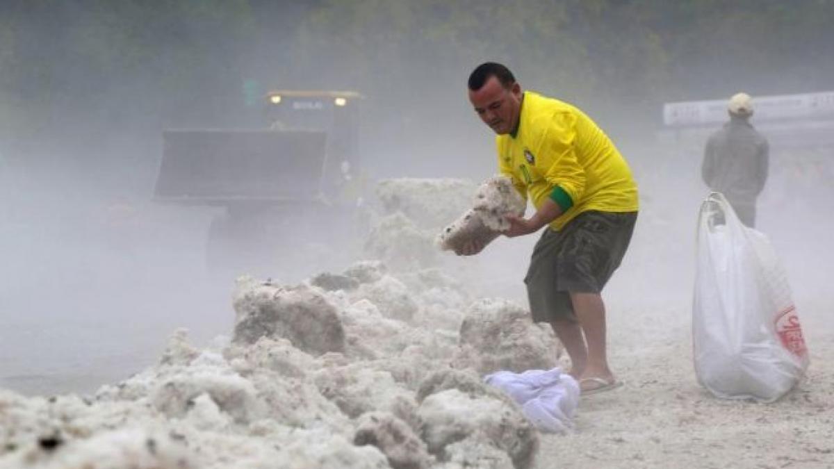 Vremea extremelor în Brazilia. Grindină deosebit de abundentă la Sao Paulo