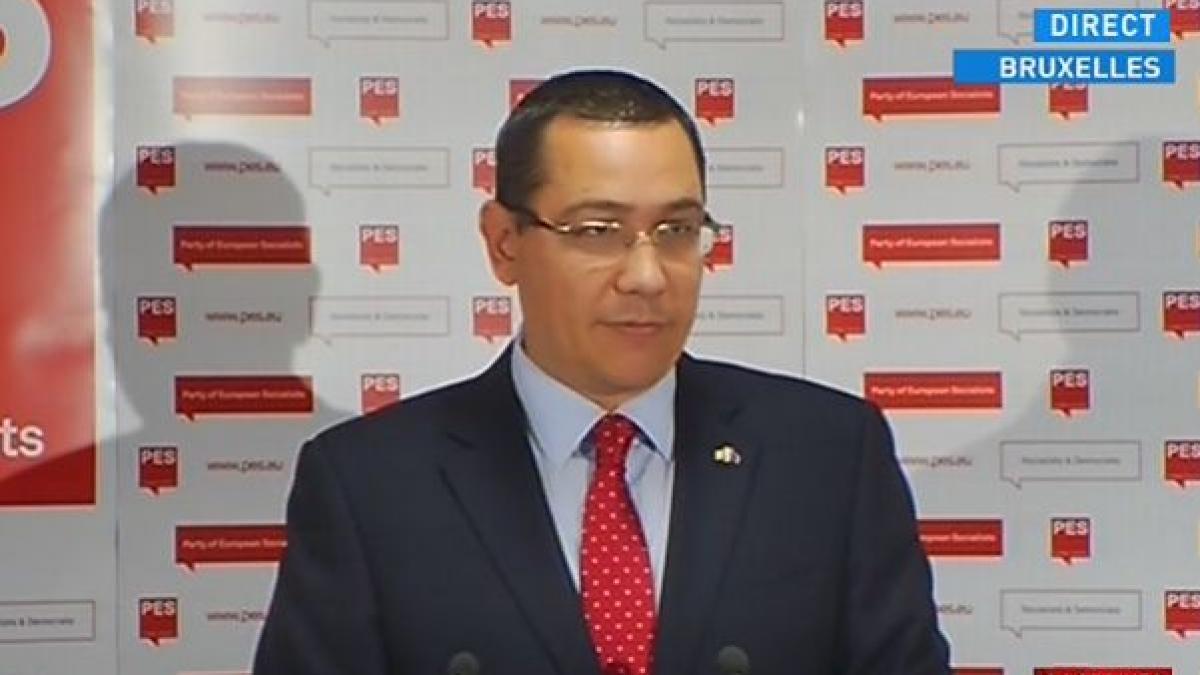 Ponta: Nu a înţeles nimeni cum poţi să câştigi alegerile, să fii la guvernare, dar să participe la Consiliul European cineva care are două mandate în PE